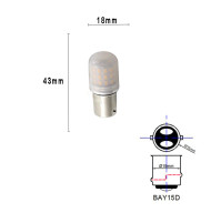 2.5 WATTS - 10-30 volts - CAR LED SIGNAL Light - BAY15D/1157 - white Dual Light - D18*43mm - G18F-39L-1157-W - AZLED